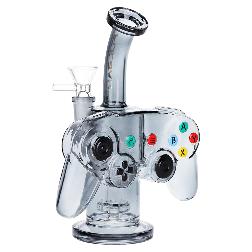 Pulsar Game Controller Glass Water Pipe | 7.5" | 14mm F - New
