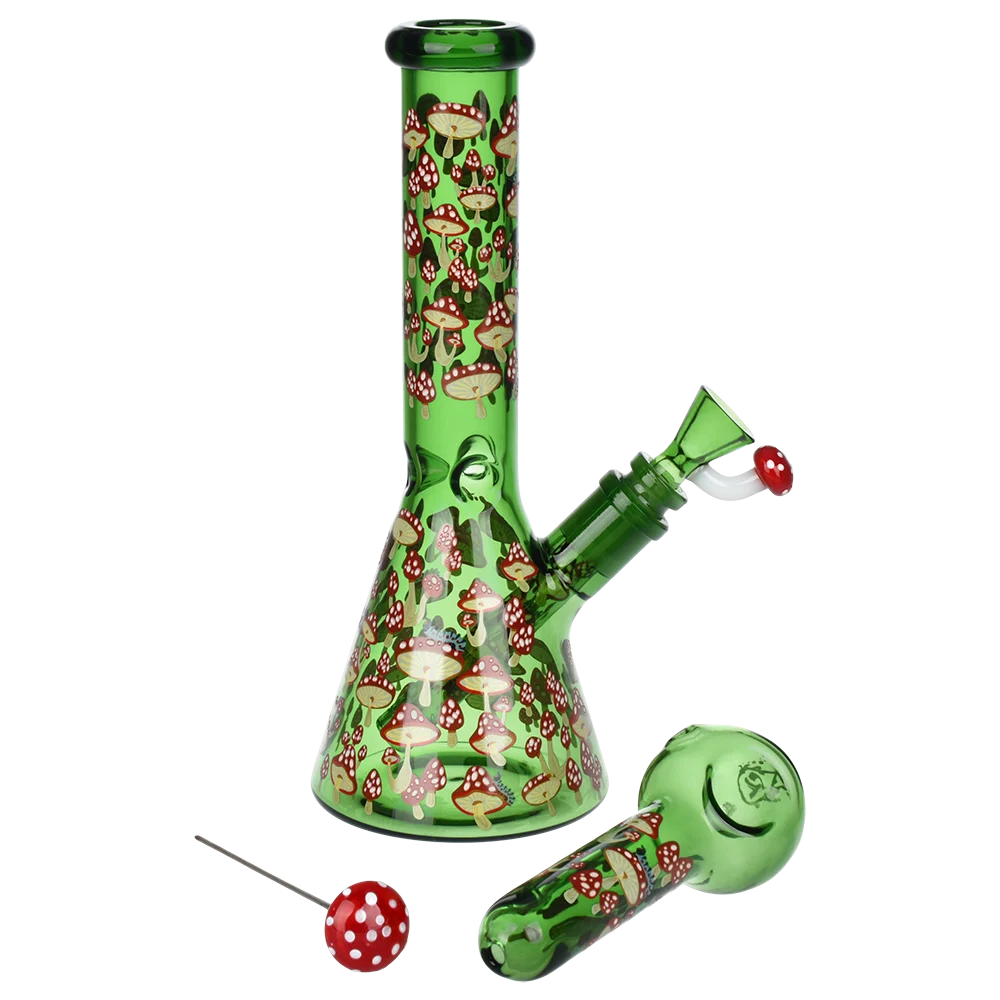Pulsar Greatest Hits Series Glow Herb Pipe Duo | Shroomiez | 10" | 14mm F - New