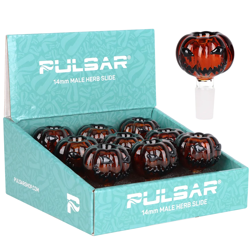 Pulsar Jack-O-Lantern Herb Slide | 14mm M | 9ct Display
