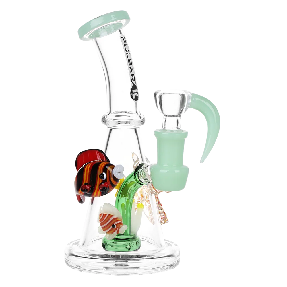 Pulsar Just Keep Swimming Glass Water Pipe | 6.5" | 14mm F - New