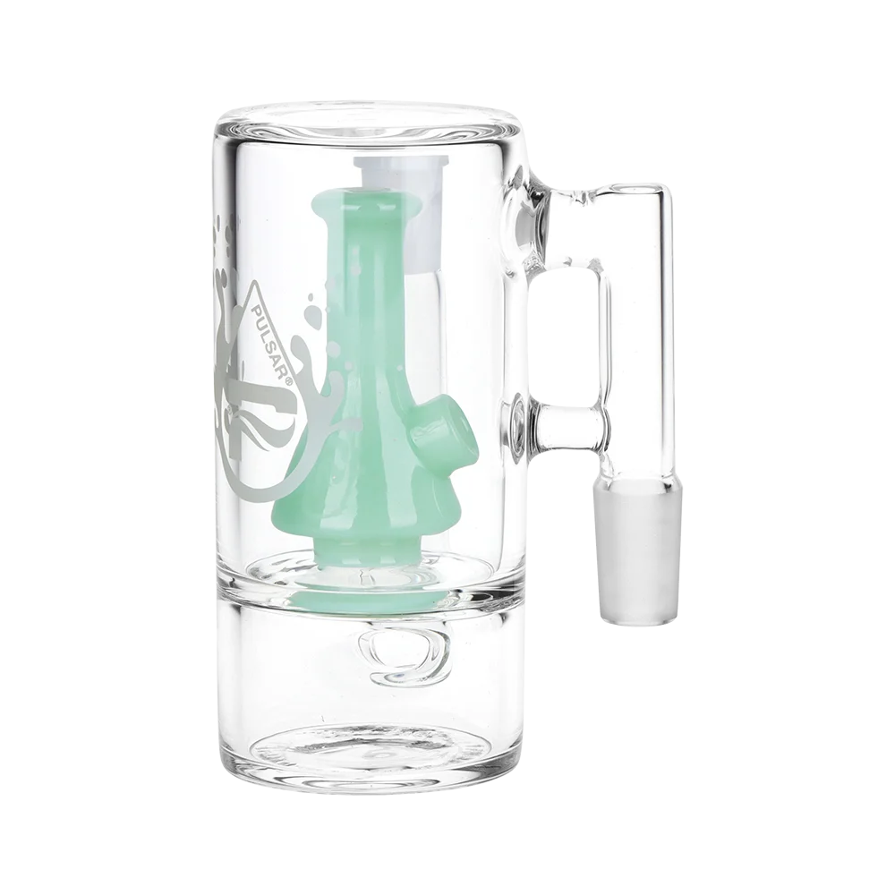Pulsar Novelty Beaker Perc Ash Catcher | 4" | 14mm | 90 Degree - New