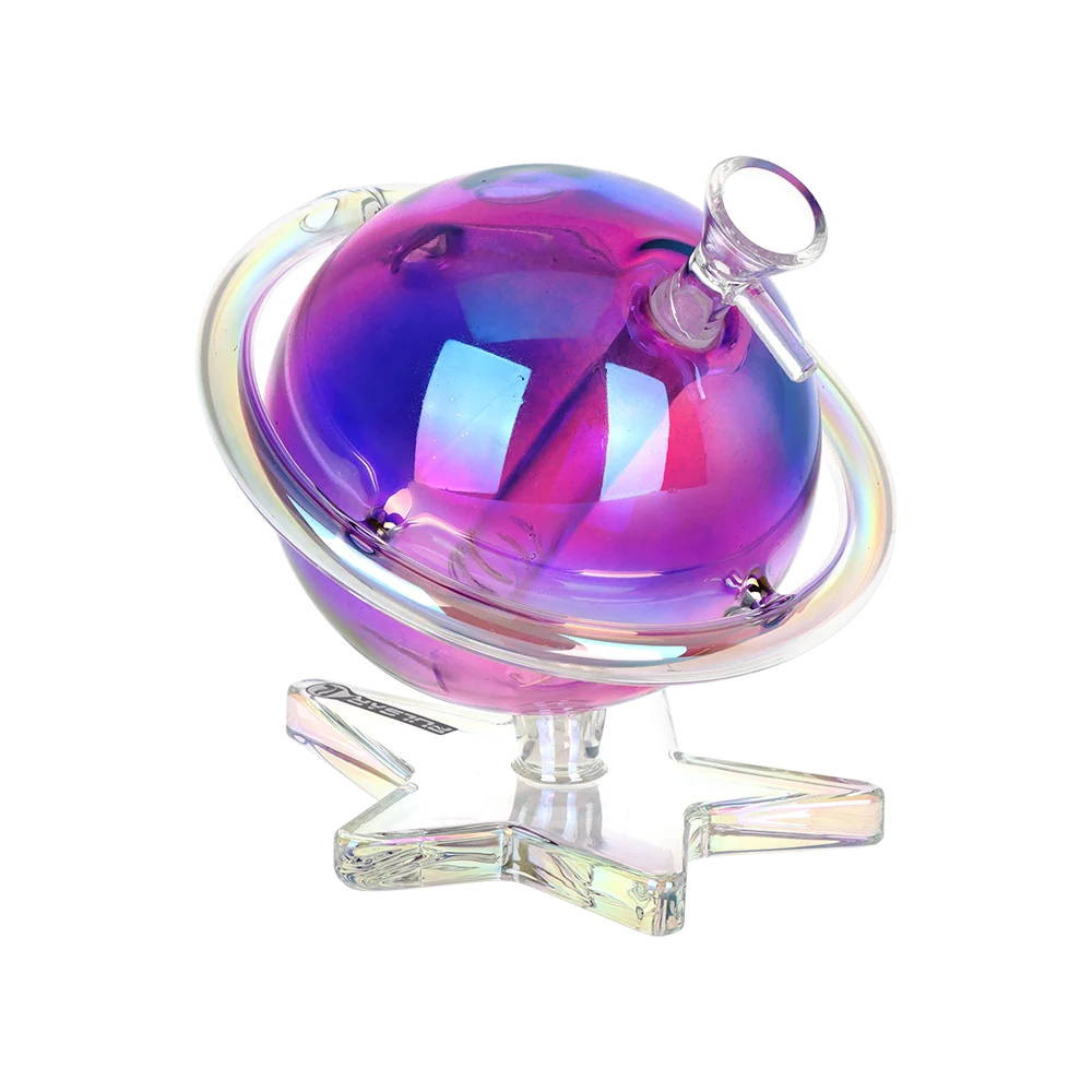 Pulsar Planetary Ring Electroplated Glass Water Pipe | 5.5" | 14mm F - New