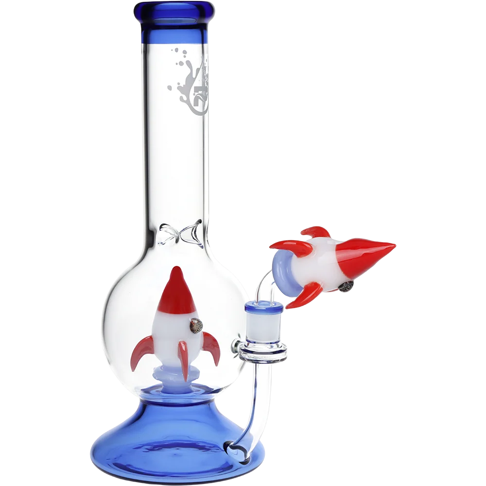 Pulsar Rocketship Glass Water Pipe Set | 12" | 14mm F - New