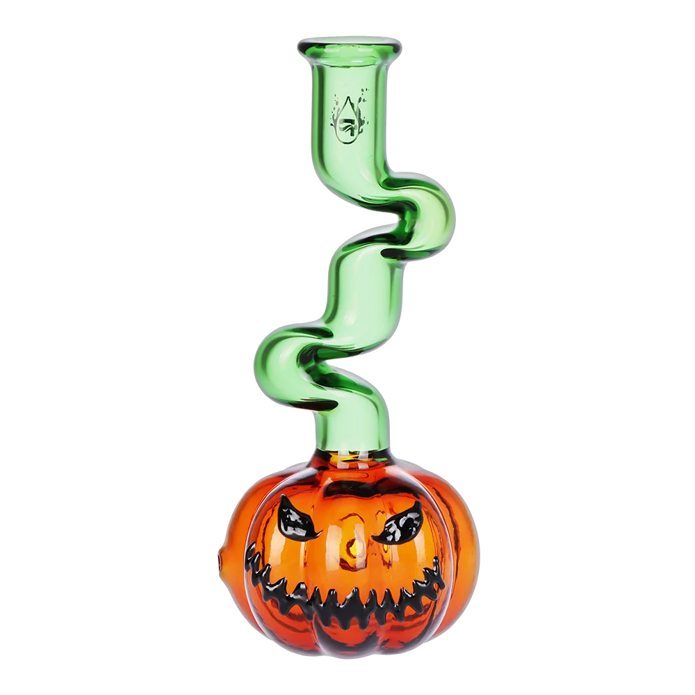 Pulsar Twisty & Wicked Jack-O-Lantern Glass Hand Pipe | 6"