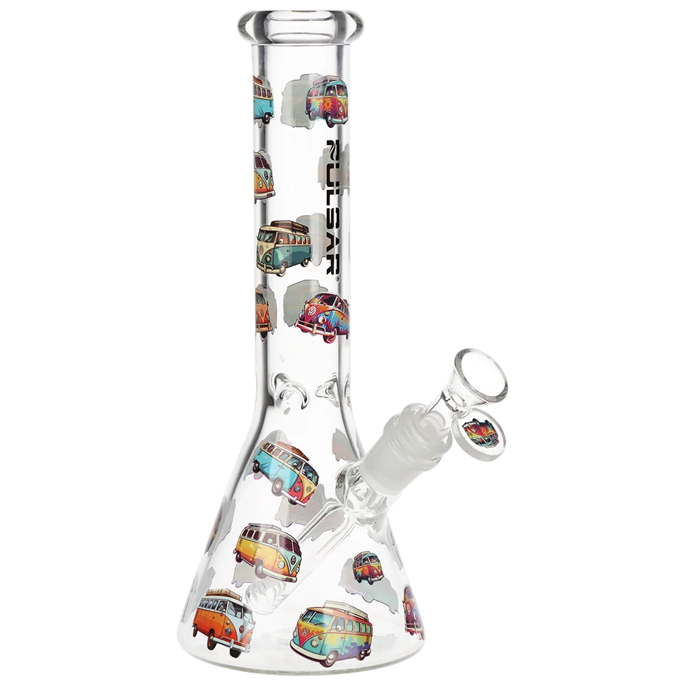 Pulsar VW Bus Beaker Glass Water Pipe | 10" | 14mm F - New