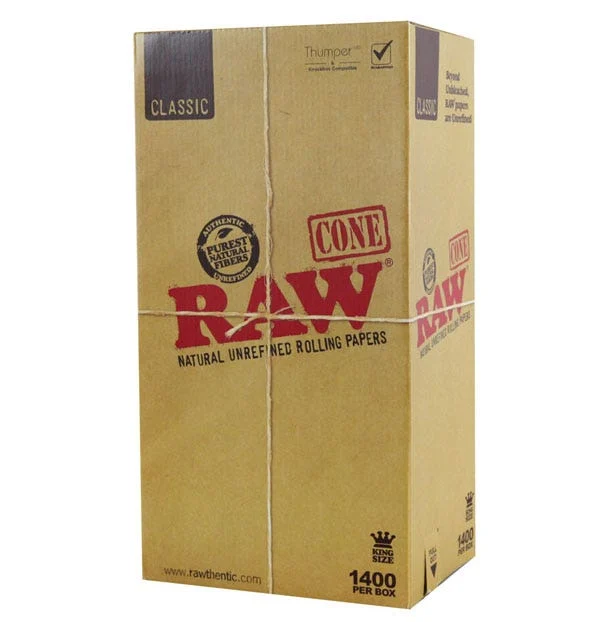 RAW Classic Cones | King Size | 1400pc Bulk Box - New