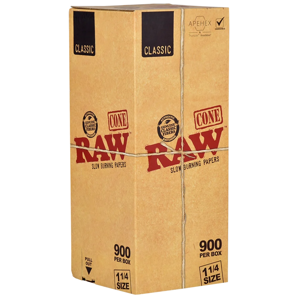 RAW Classic Cones | 1 1/4 | 900pc Bulk Box - New