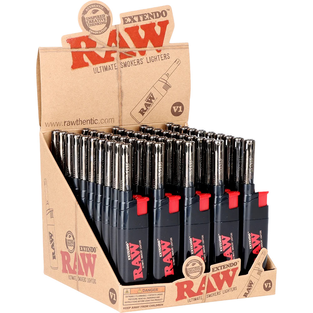RAW Extendo Refillable Utility Lighter | 5.5" | 50ct Display - New