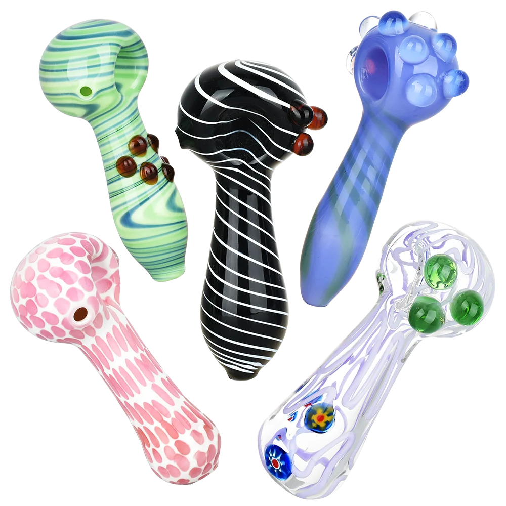 Refined Glass Spoon Pipe Assortment | 4.25" to 5.25" | 10ct Bundle - New