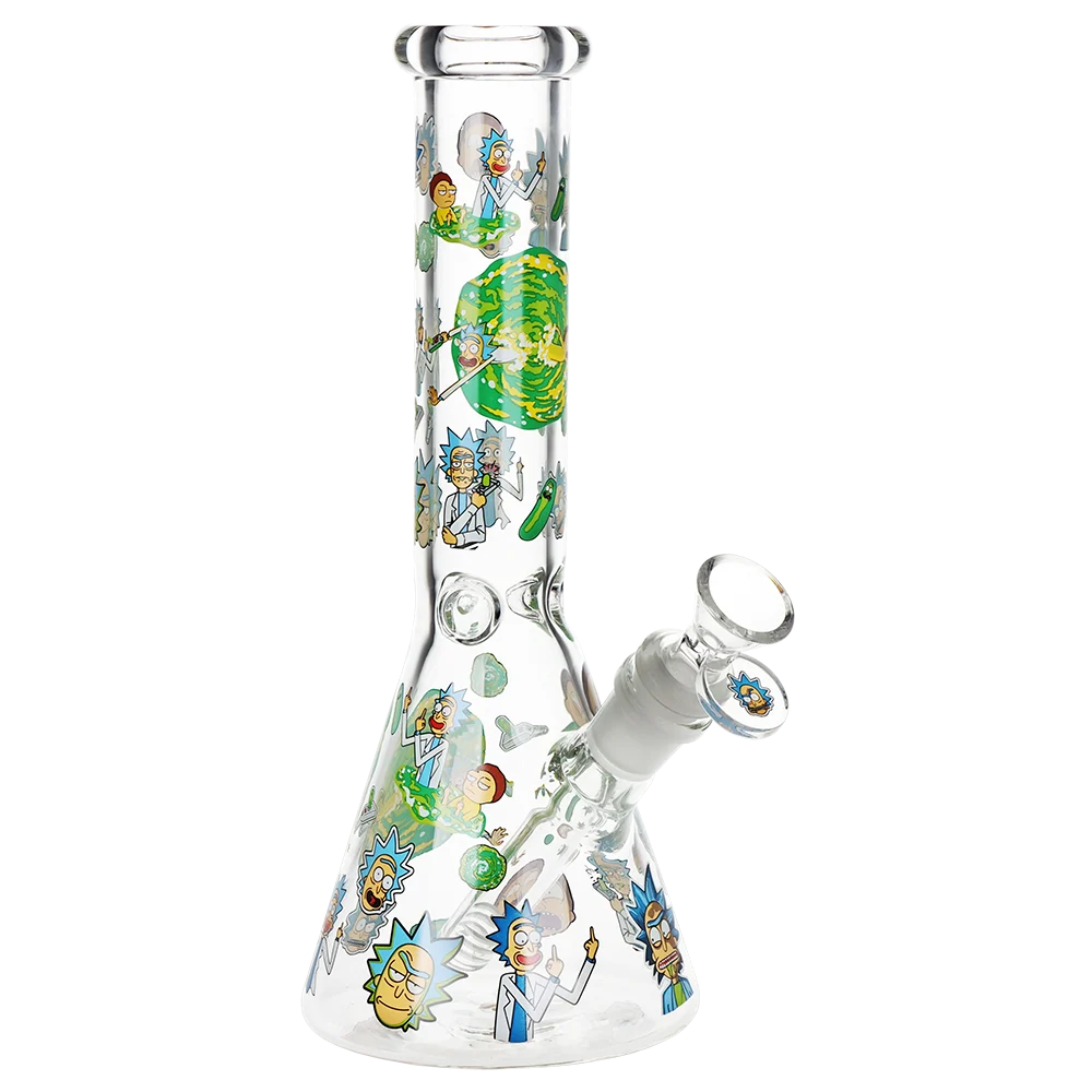 Rich & Shorty Portal Beaker Glass Water Pipe | 9.75" | 14mm F - New