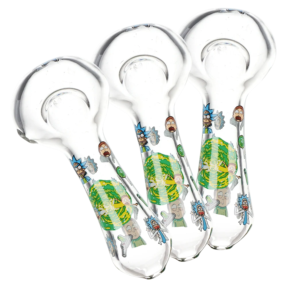 Rich & Shorty Glass Spoon Pipe | 4.5" | 3ct Bundle - New