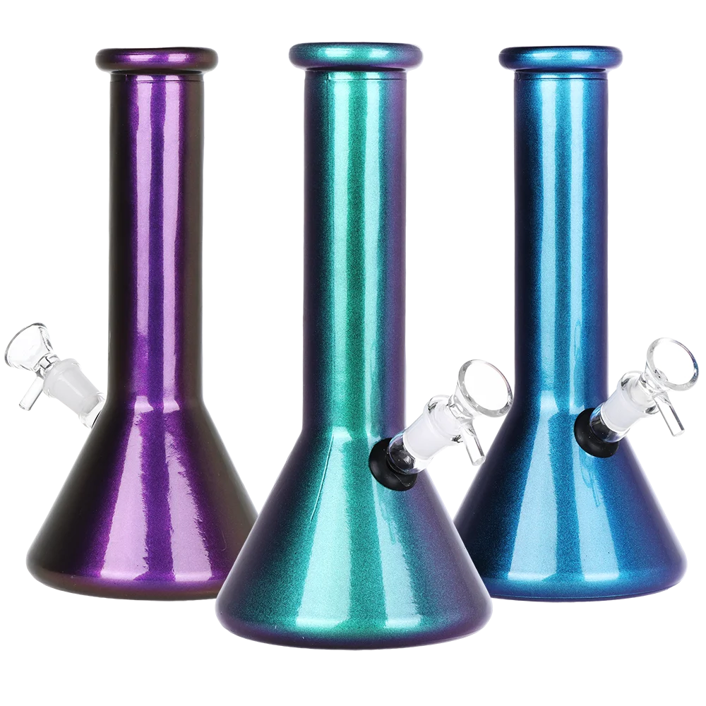 SeshGear Boxed Sparkle & Shine Beaker Glass Water Pipe | 10" | 14mm F | Colors Vary - New