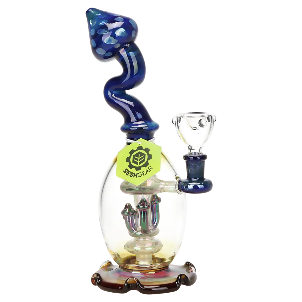 SeshGear Mushroom Magic Glass Water Pipe | 11" | 14mm F - New