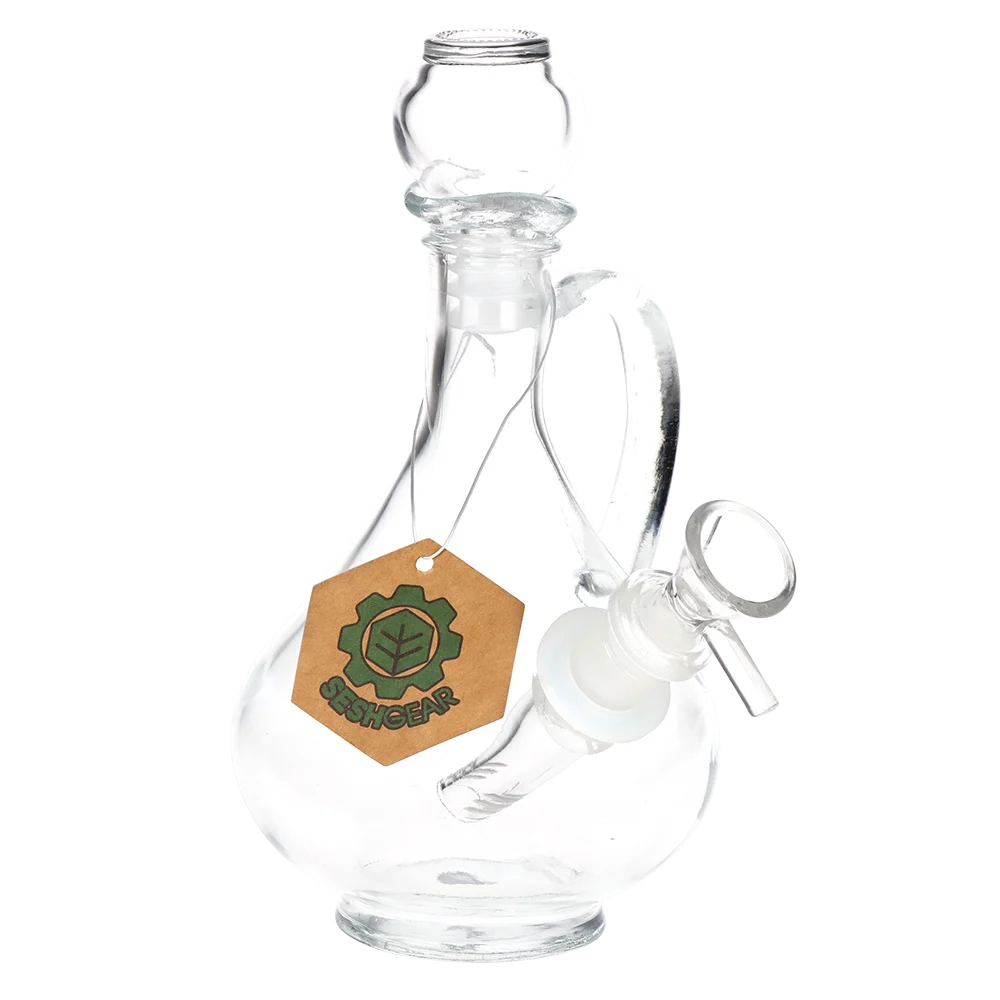 SeshGear Rounded Vintage Glass Water Pipe | 7.75" | 14mm F - New
