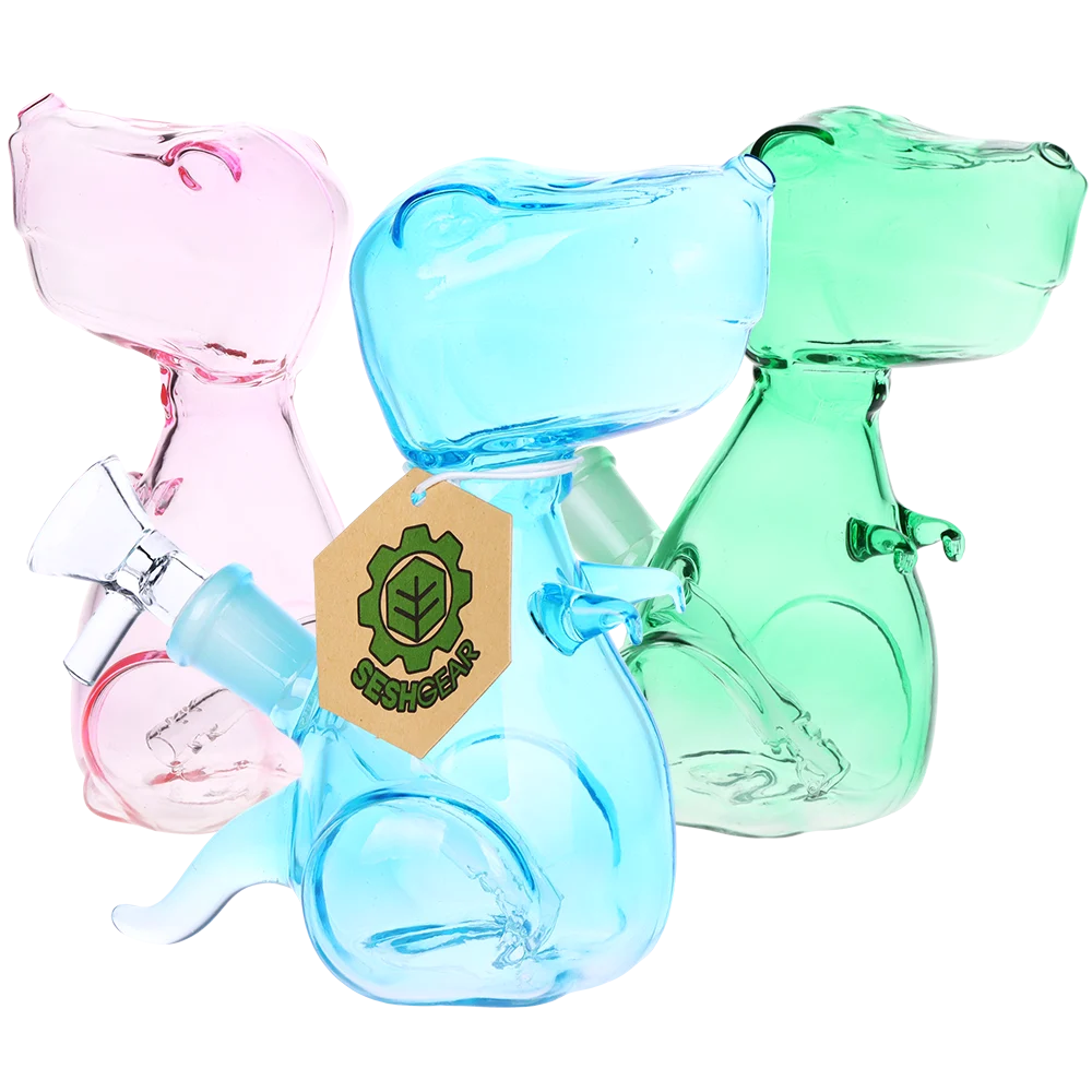 SeshGear T-Rexxin On Em Glass Water Pipe | 5.75" | 14mm F | Colors Vary