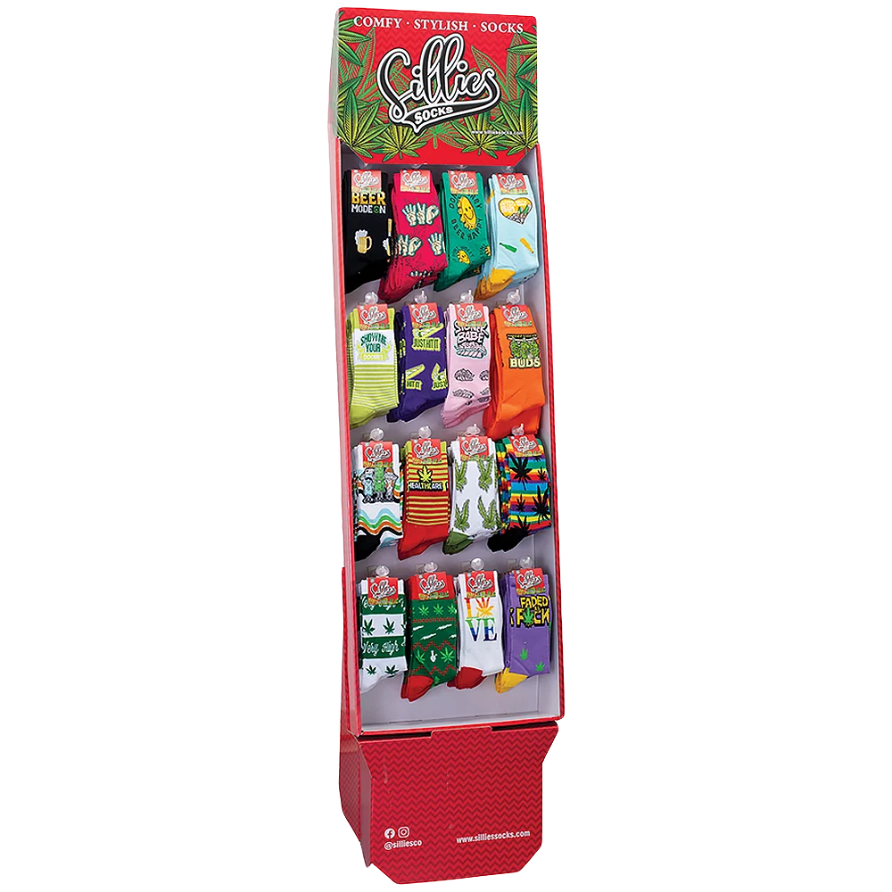 Sillies Socks | Assorted Designs | 96pk Floor Display - New