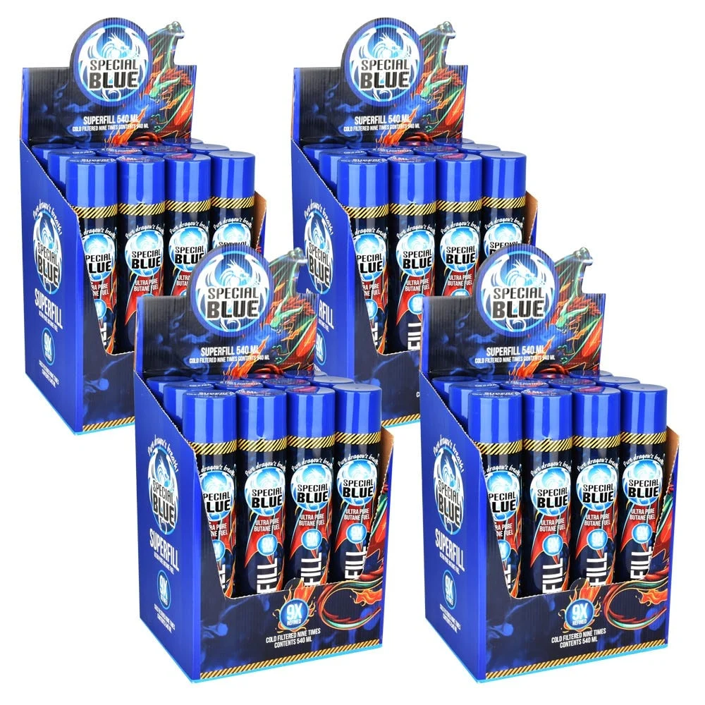 Special Blue Superfill Ultra Pure Butane | 9x Refined | 540mL | 48ct Full Case - New