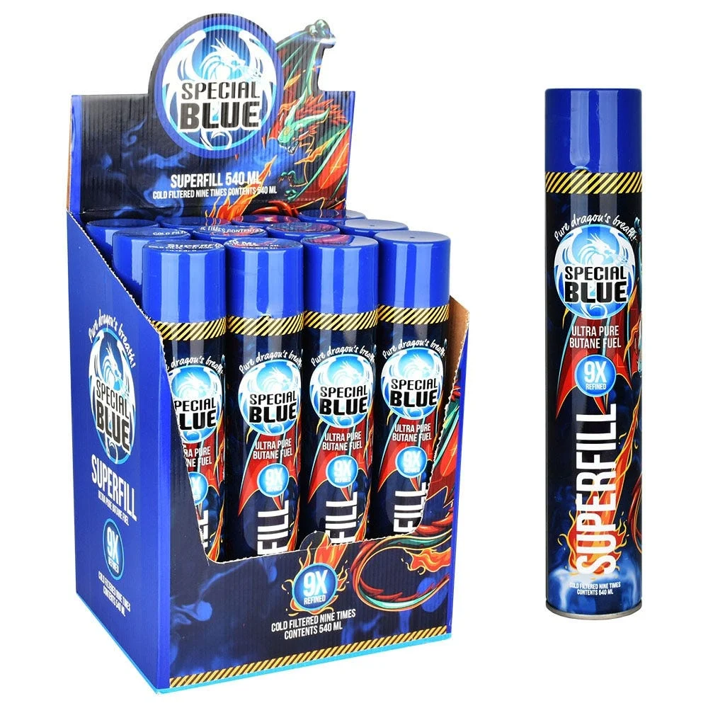 Special Blue Superfill Butane | 9x Refined | 540mL | 12ct Display - New