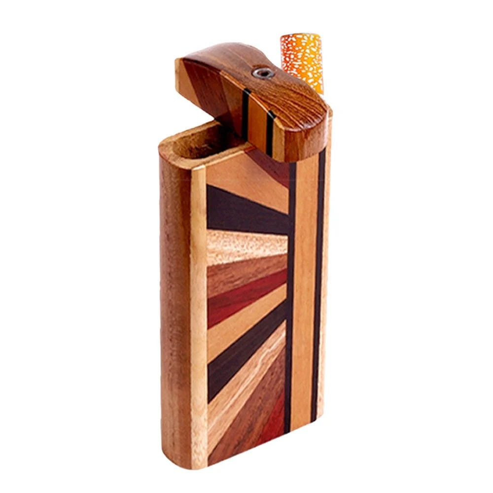 Multicolor Striped Wood Dugout | 4" - New