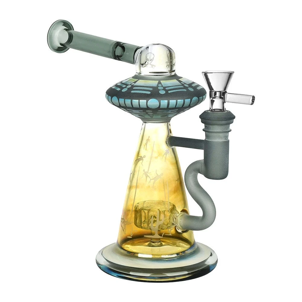Take Me To Your Leader Water Pipe | 7.75" | 14mmm F | Smoke - New