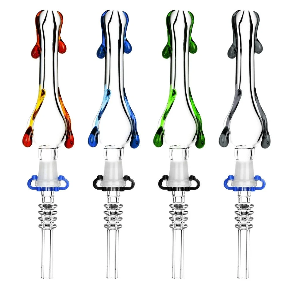 Terp Drip Dab Straw | Quartz Tip | 7.5" | Colors Vary - New