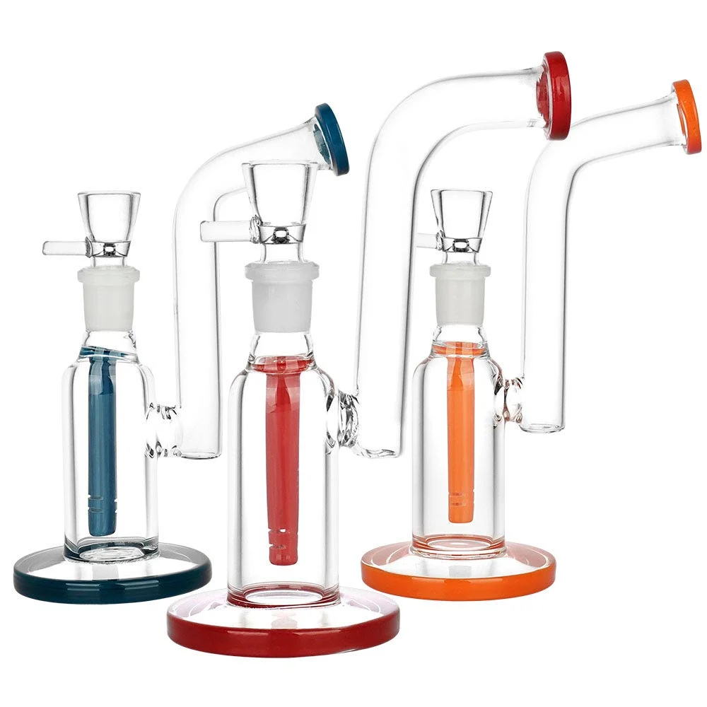 Test Tube Bent Neck Glass Water Pipe | 6" | 14mm F | Colors Vary - New