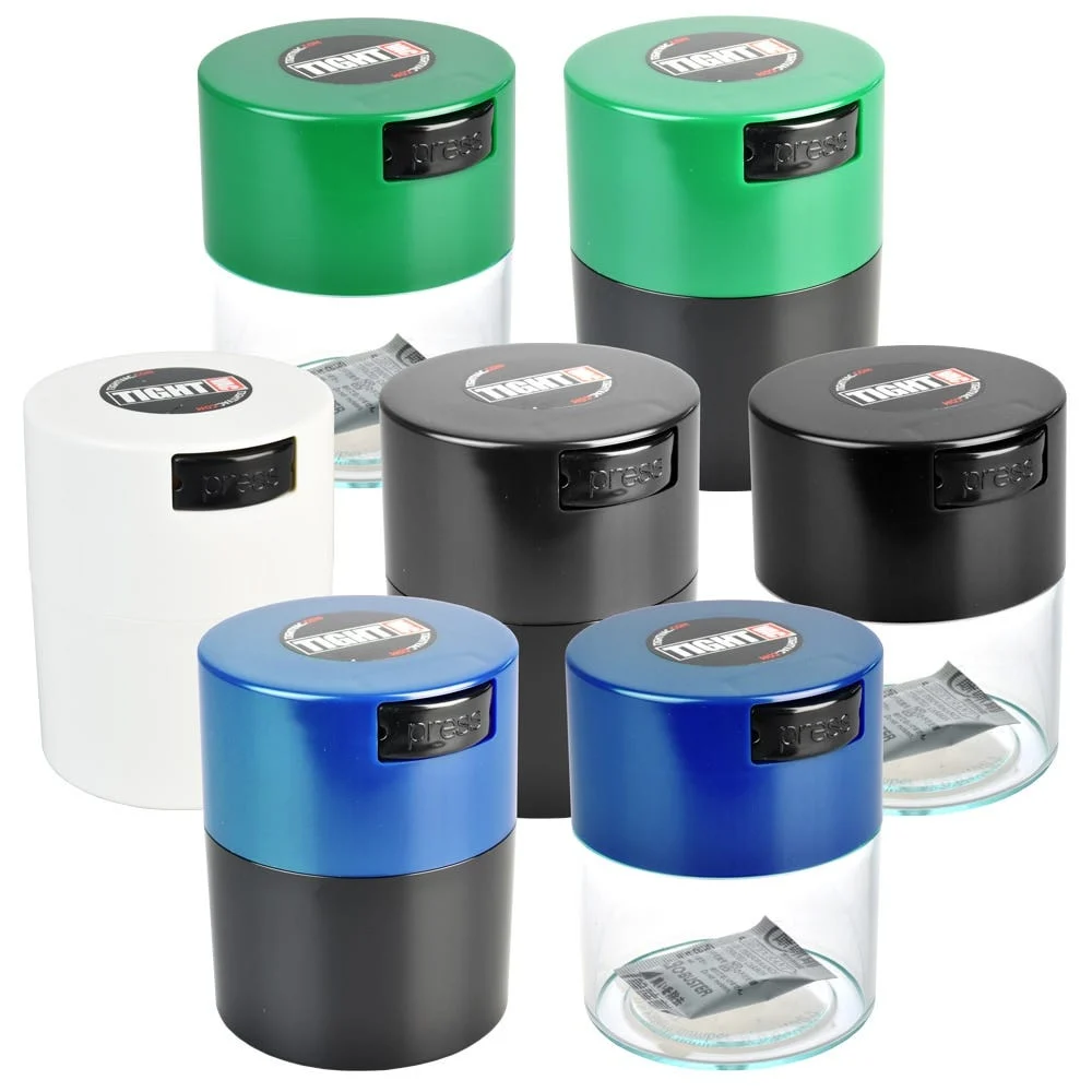 TightVac Airtight Storage Container | 25g | 3.75" | Assorted Colors | 12ct Box - New