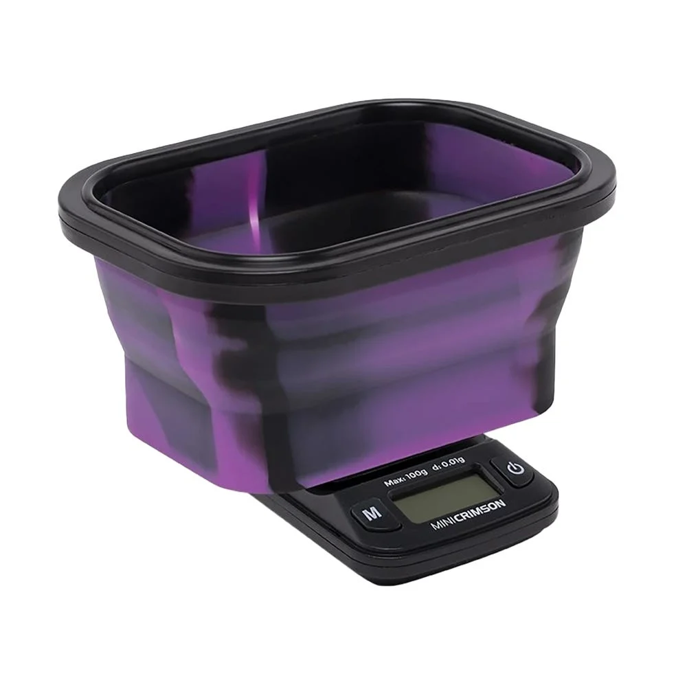 Truweigh Mini Crimson Collapsible Bowl Scale | 100g x 0.01g | Purple & Black - New