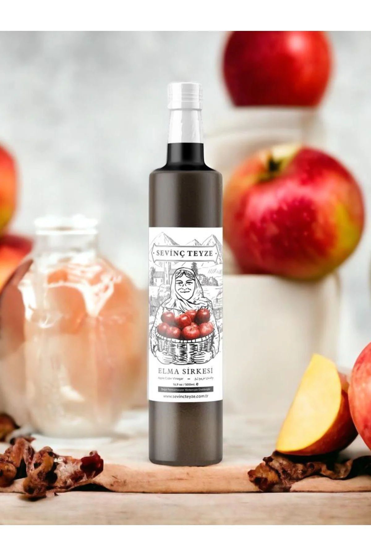 Aunt Sevin Natural Fermentation Apple Cider Vinegar Apple Cider Vinegar 500ml. (FOR DRINKING RAW) - Aunt Joy
