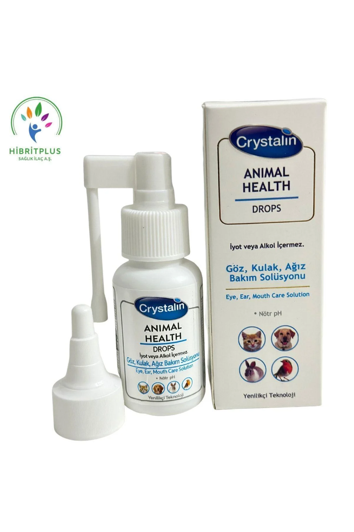 Crystalin Eye Ear and Mouth Care Solution for Cats and Dogs 50 Ml