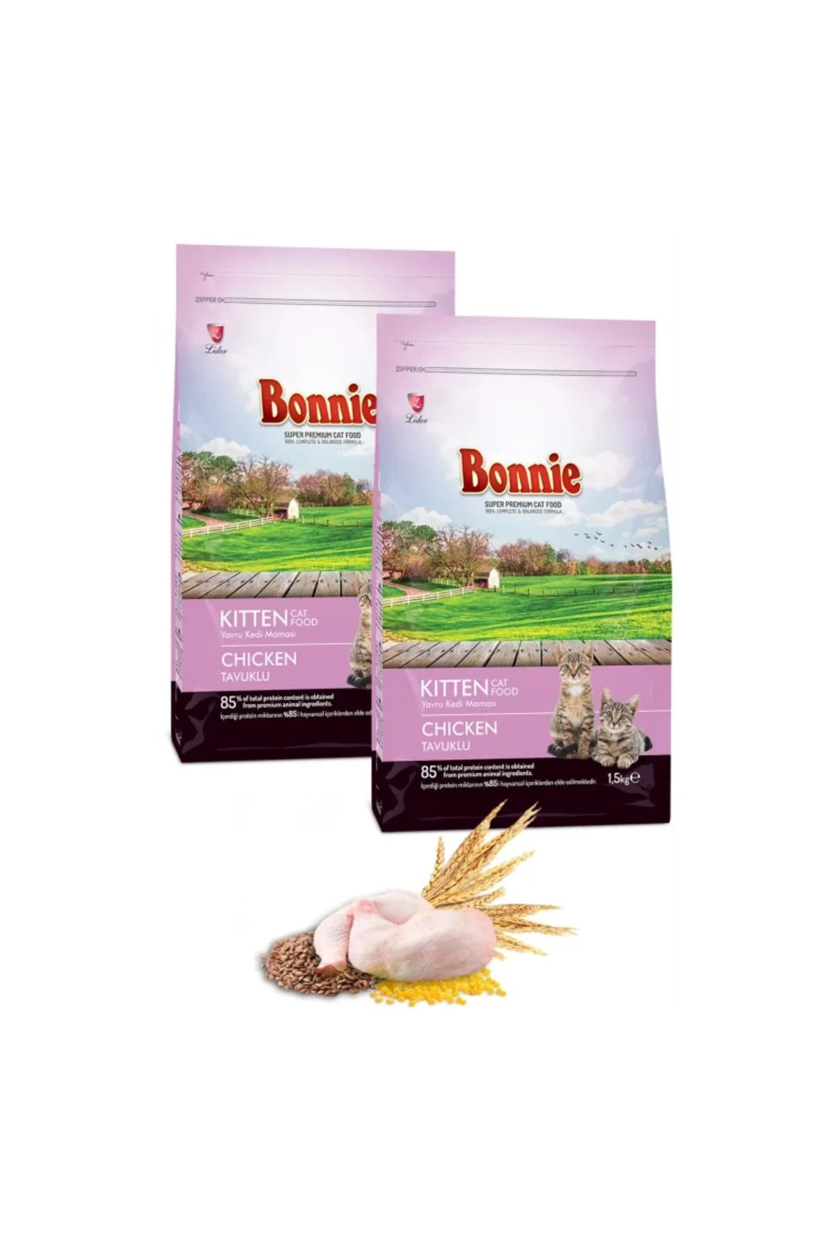 Bonnie Chicken Kitten Food 1.5 Kg X 2 Pieces