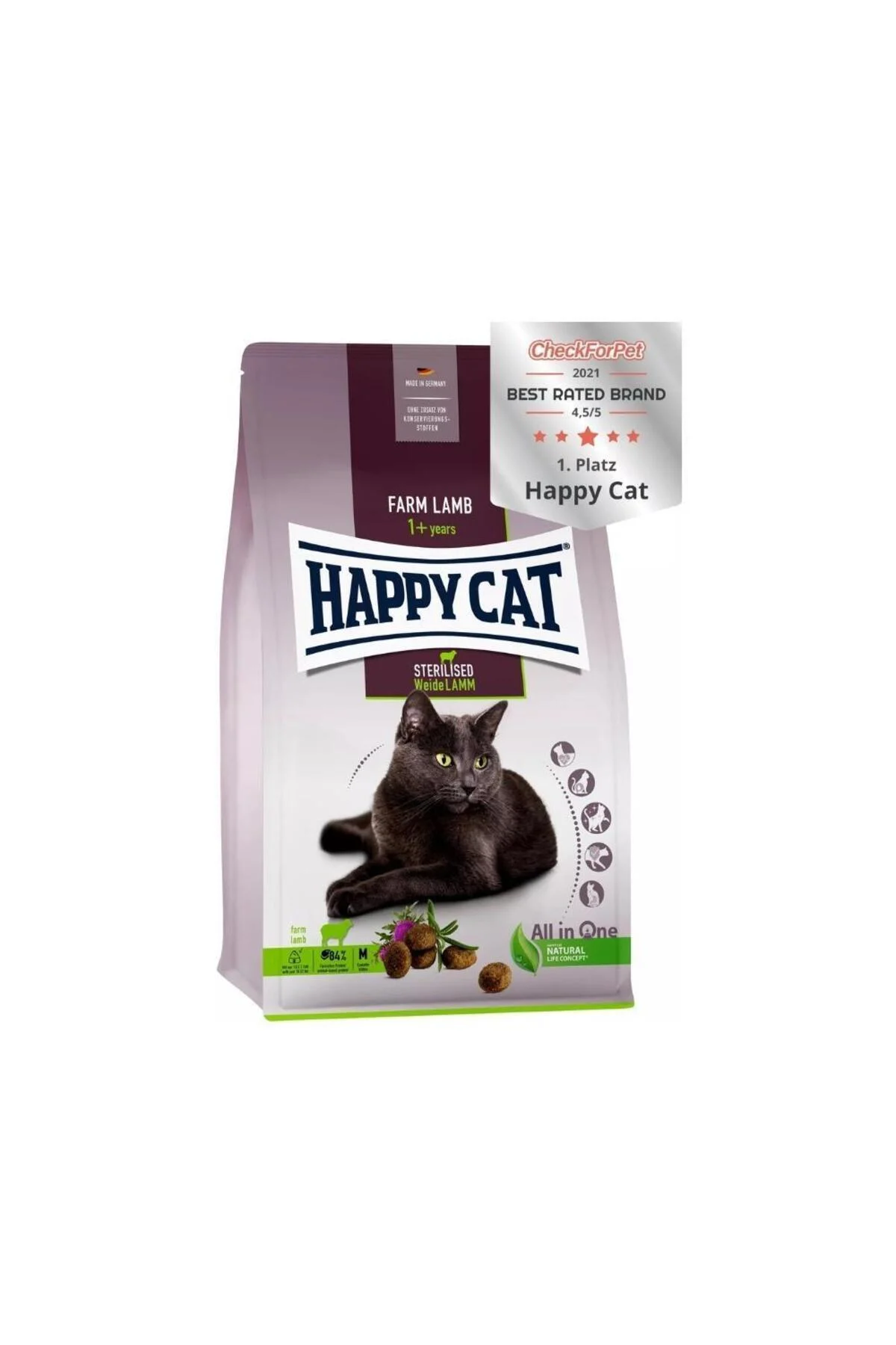 Happy Cat Sterilized Wide Lamb Lamb Cat Food 10 Kg