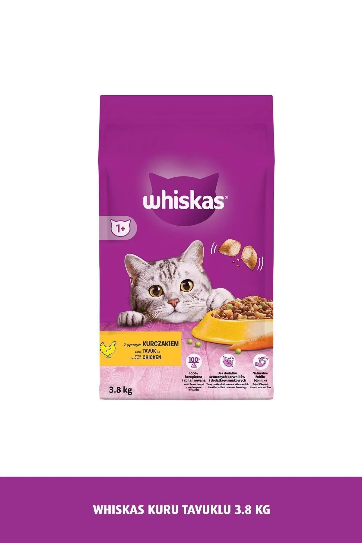 Whiskas Adult Chicken Dry Cat Food 3.8 Kg