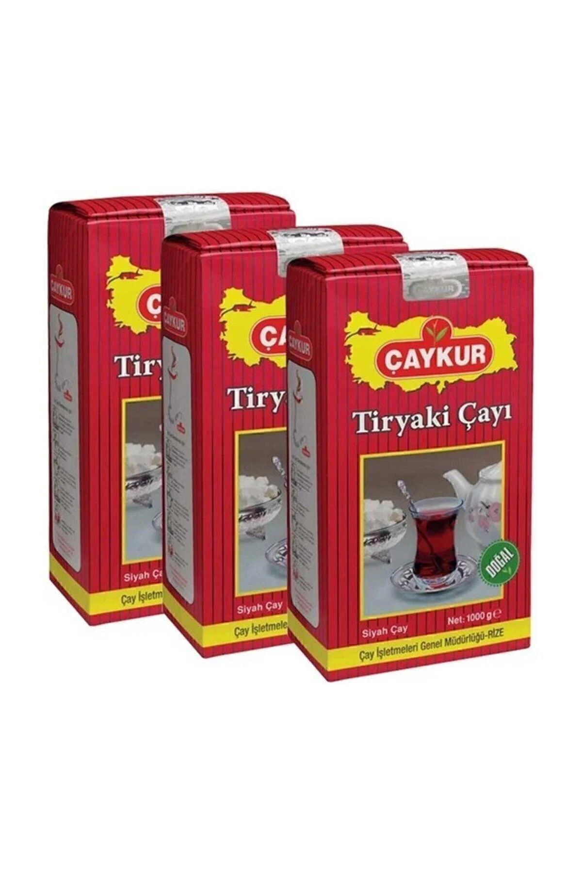 aykur Tiryaki Tea 1000 gr X 3 Pieces - Caykur
