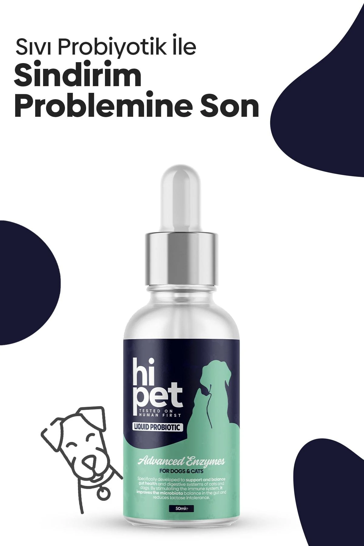 HiPet Liquid Probiotic Dog Probiotic 50 ml - HipPet