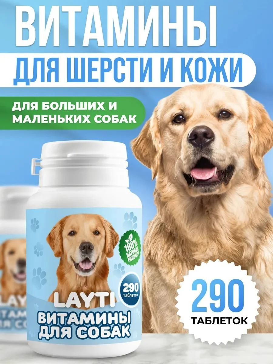 LAYTI Vitamins for dogs for skin and wool