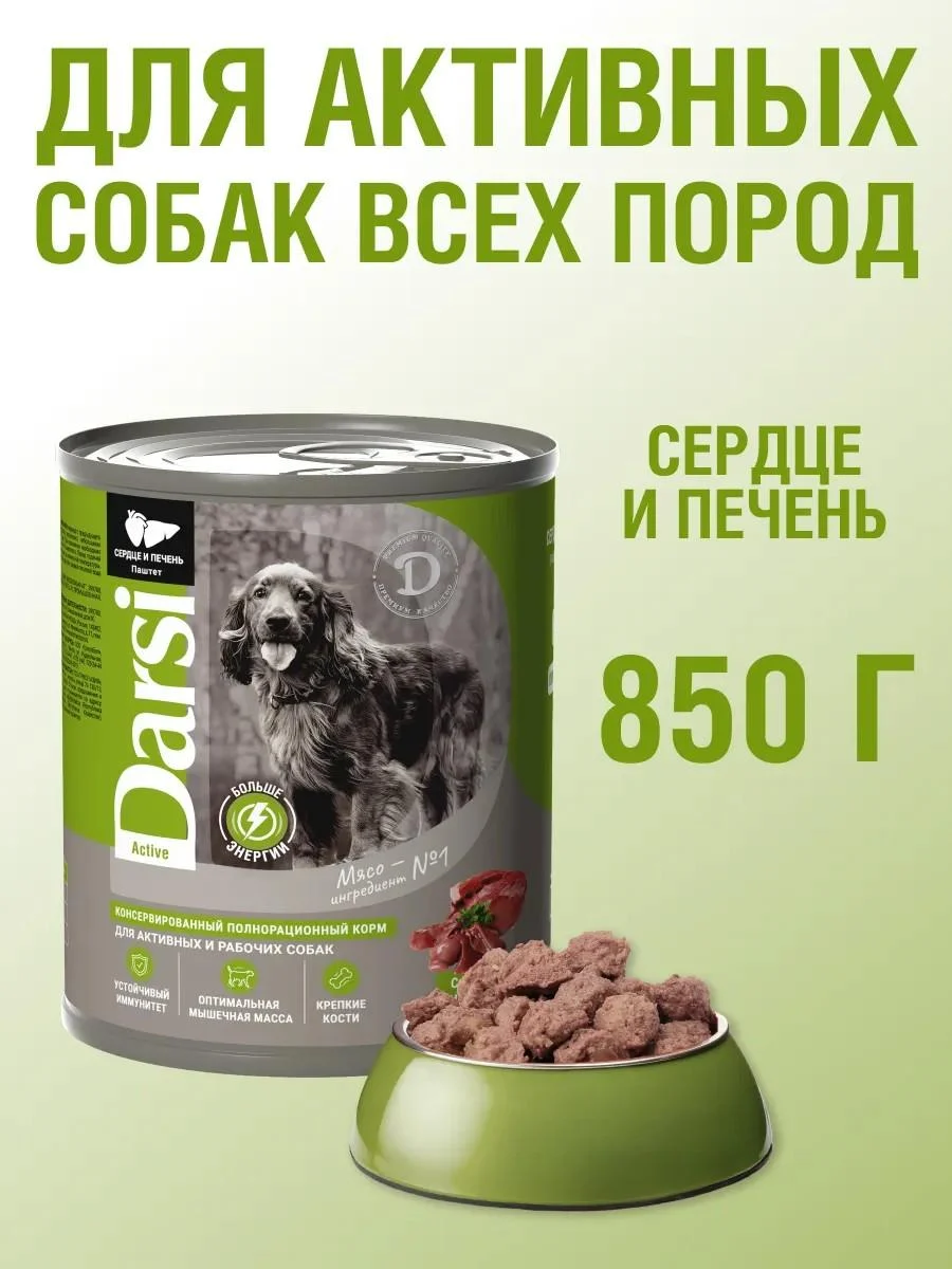 Darsi Feed for active dogs 850 g
