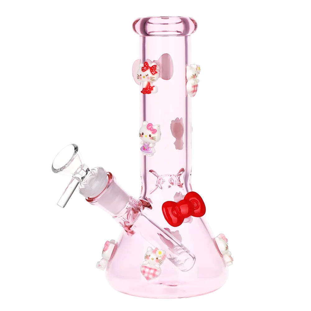 Wassup Kitty Beaker Glass Water Pipe | 8" | 14mm F - New