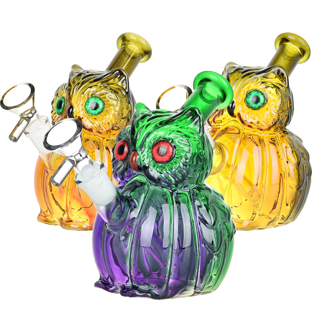 What A Hoot Glass Water Pipe | 5" | 14mm F | Colors Vary - New