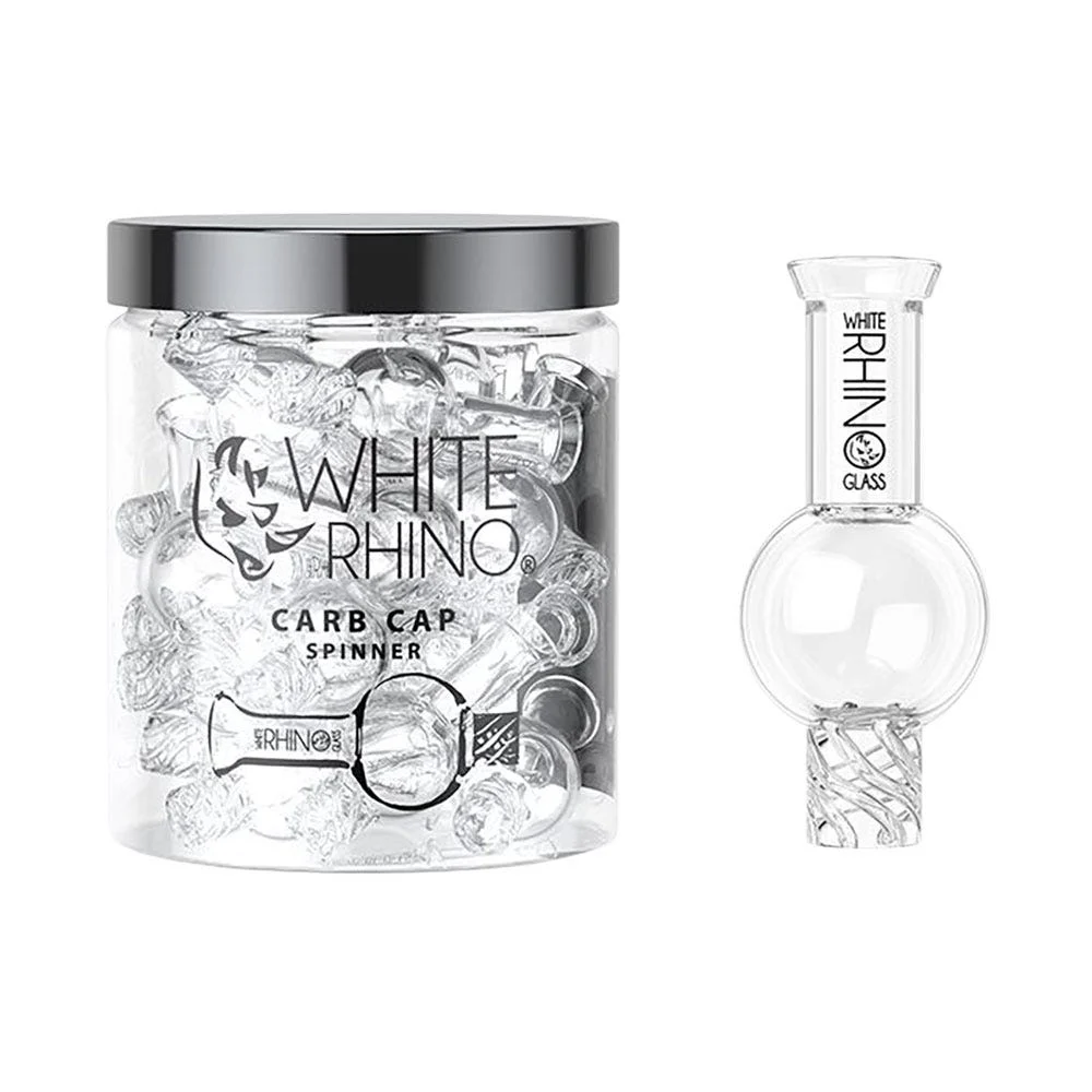 White Rhino Spinner Vortex Bubble Carb Cap | 27mm | 15ct Jar - New