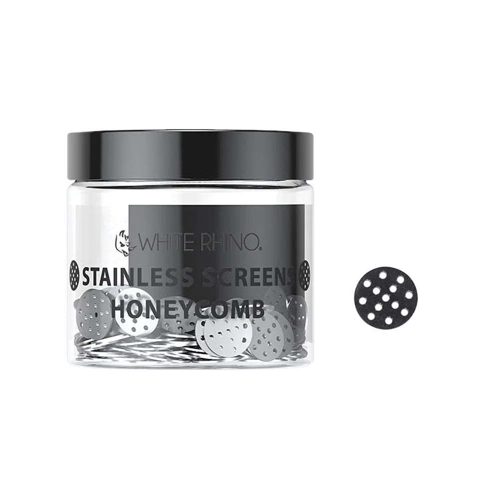 White Rhino Stainless Honeycomb Screen | 200ct Jar - New