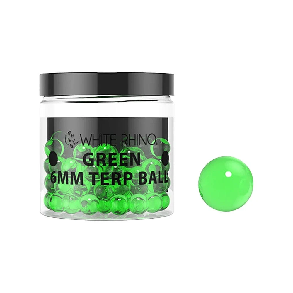 White Rhino Terp Balls | Emerald| 6mm | 50ct Jar - New
