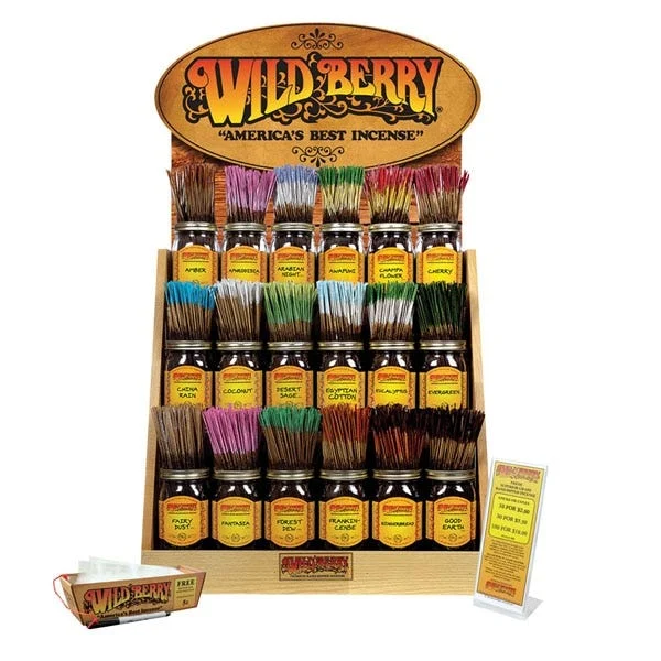 Wild Berry Incense Sticks Second Kit | More Best Sellers | 18 Scents | 3600ct Display - New