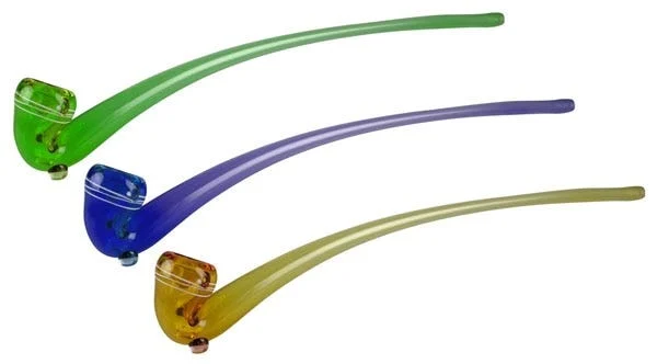 Wizard Long Stem Glass Hand Pipe | 15" | Colors Vary - New
