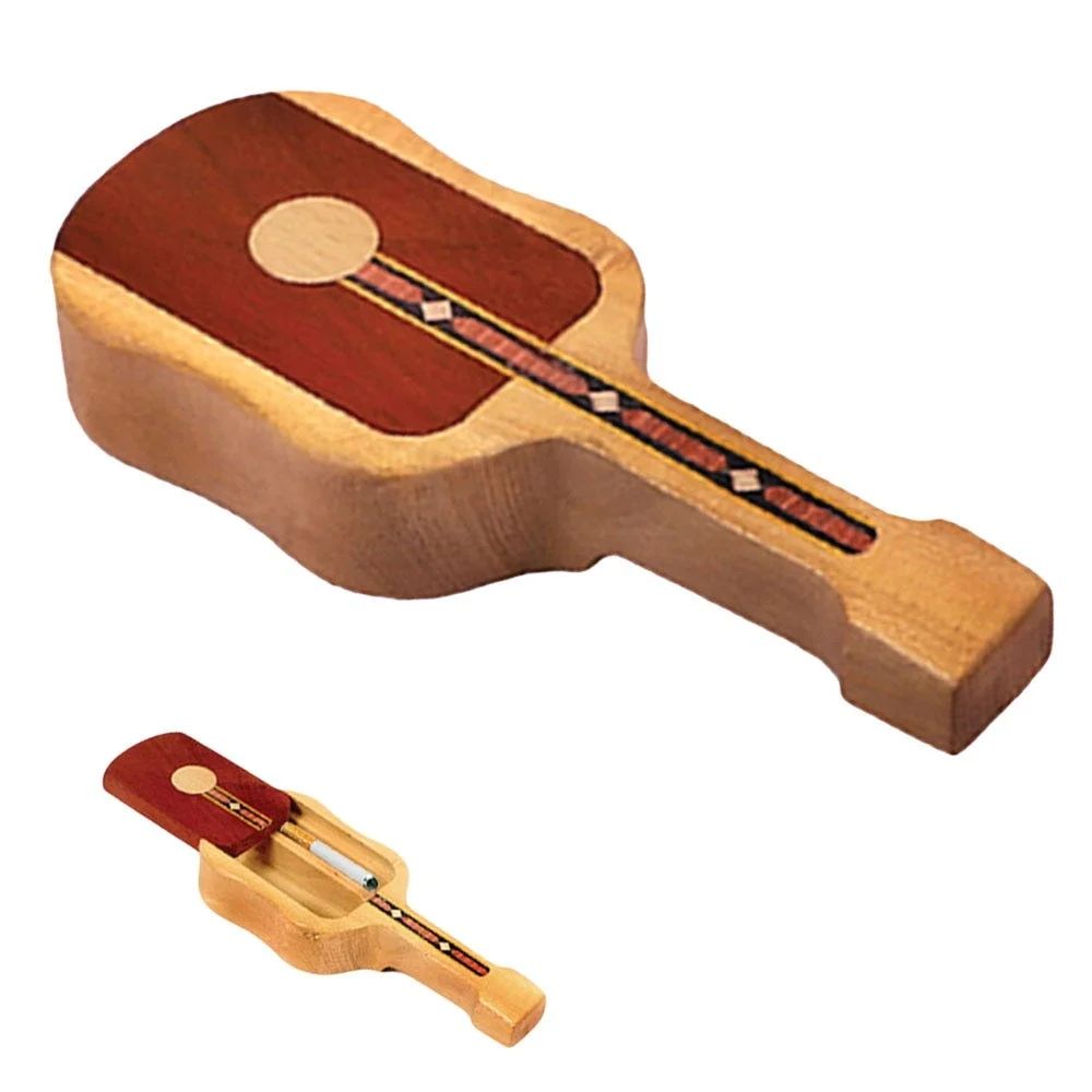 Guitar Magnetic Slide Lid Wood Dugout | 5.5" - New