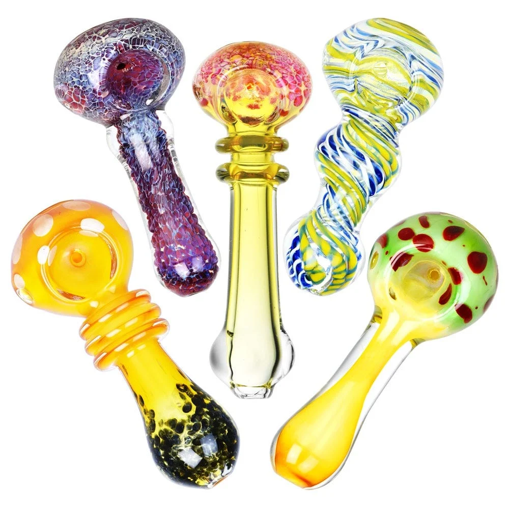 Fancy Worked Spoon Pipe | 3.25" to 3.5" | Assorted Styles | 40ct Bundle - New