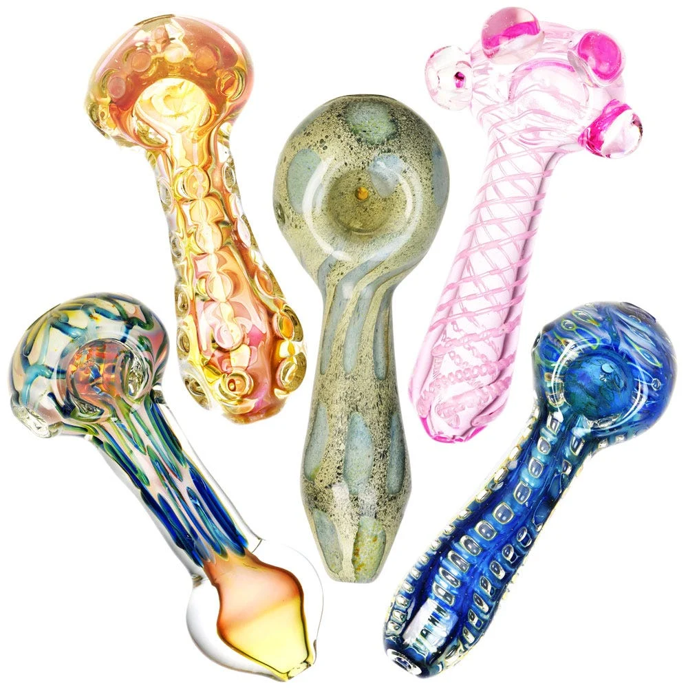 Fancy Worked Spoon Pipe | 4" to 5" | Assortment A | 20ct Bundle - New
